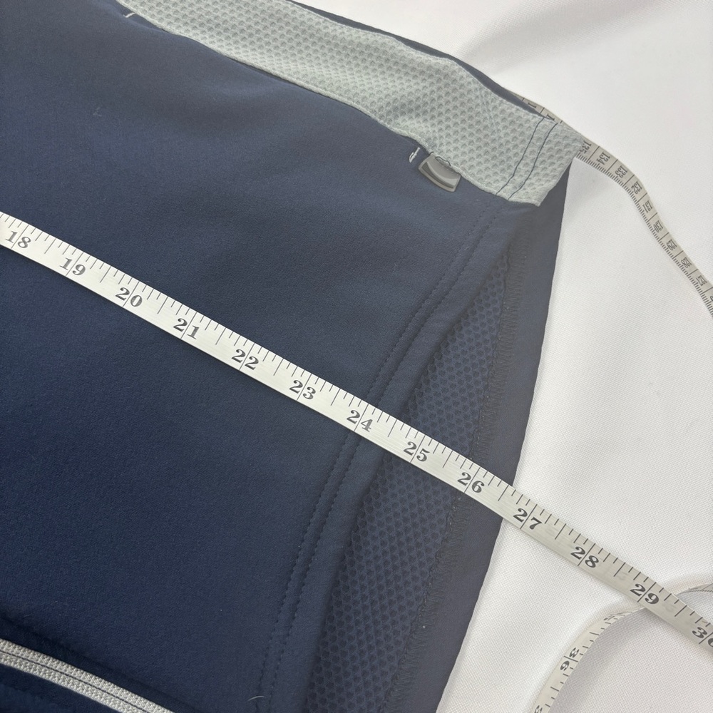 Alo Coolfit Mens Track Jacket Full Zip Navy Blue Gray Size Large - Picture 11 of 12